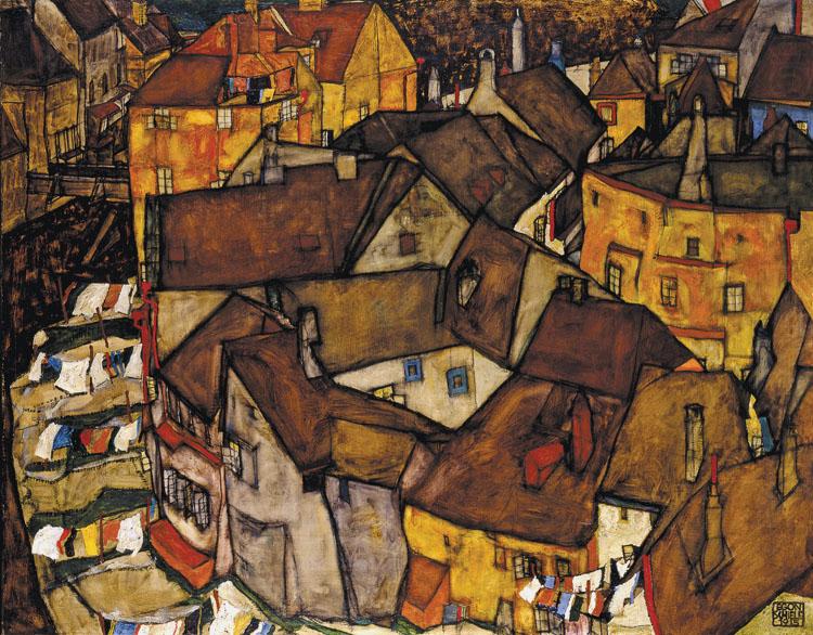 Egon Schiele Krumau Town Crescent I(The Small City V) (mk12) china oil painting image